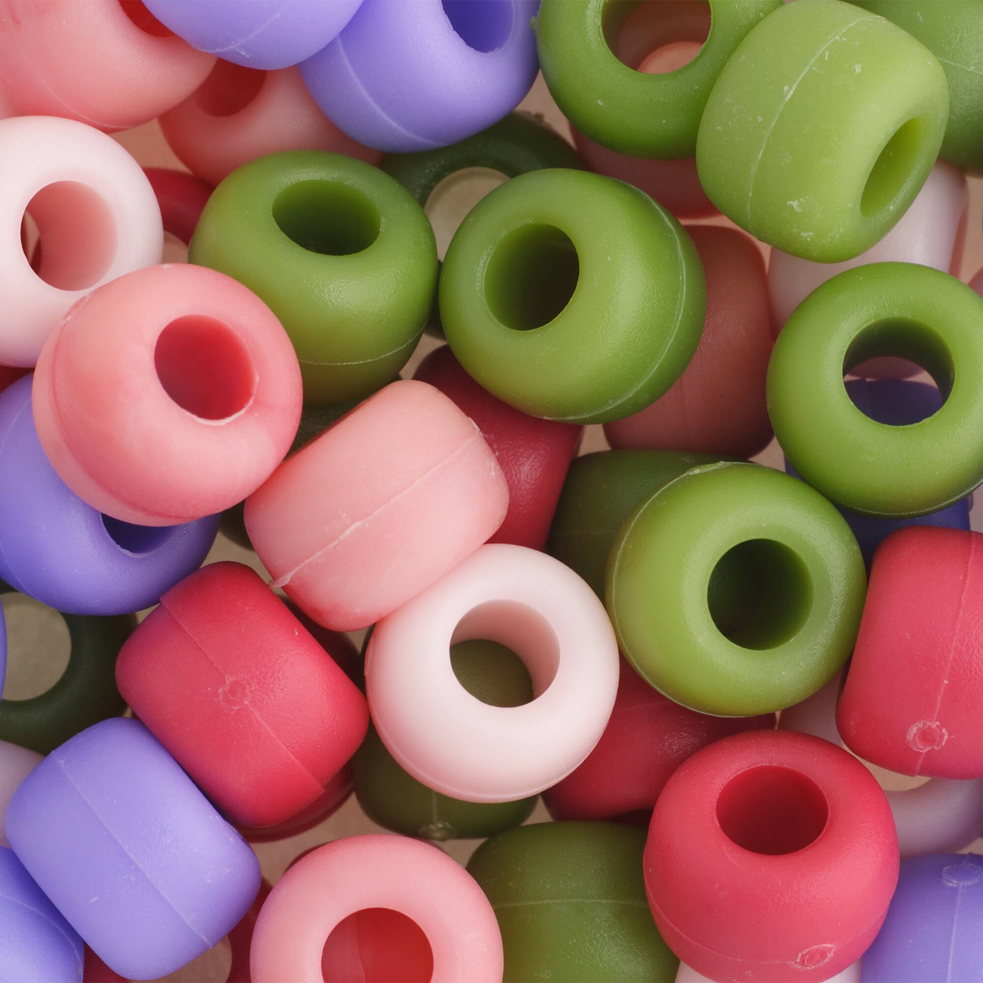 John Bead 9mm Assorted Matte Plastic Pony Beads, 1,000ct.